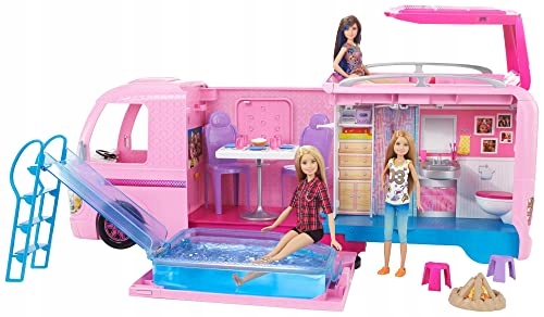 KAMPER SAMOCHÓD ROZKŁADANY BARBIE MATTEL FBR34