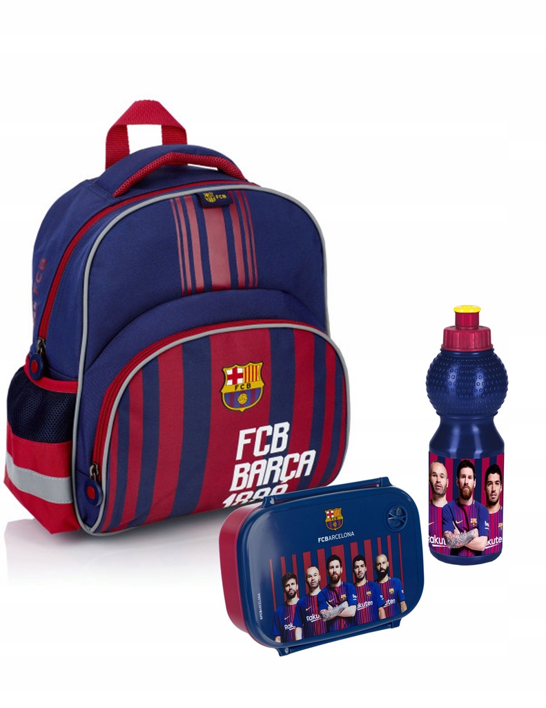 FC Barcelona Plecak Dziecięcy + Zestaw Śniadaniowy