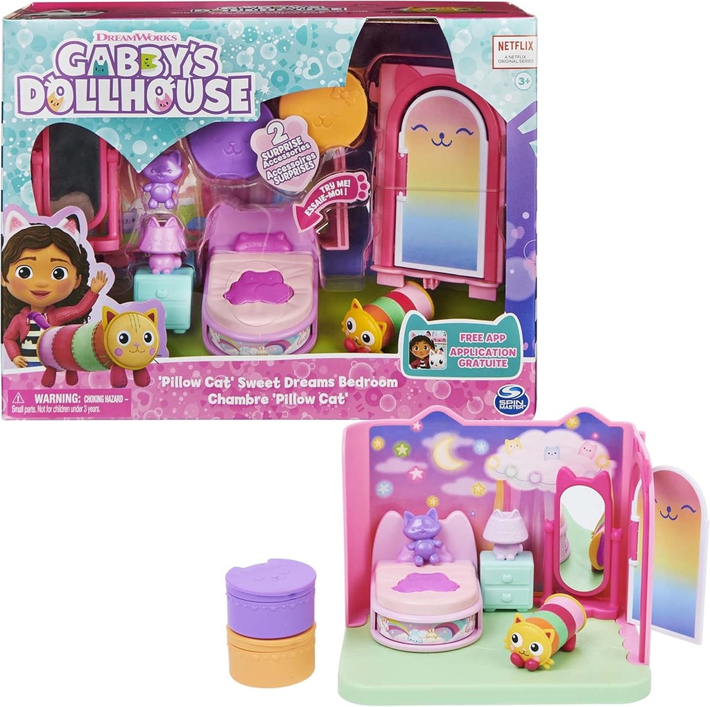 GABBY'S Dollhouse MAGICZNY POKÓJ KOTEK + AKCESORIA PREZENT DLA DZIECI
