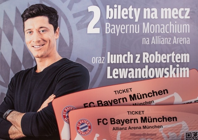 2 bilety na mecz i lunch z Robertem Lewandowskim