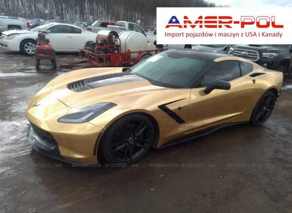 CHEVROLET CORVETTE, 2014, 6.2L, uszkodzony tył