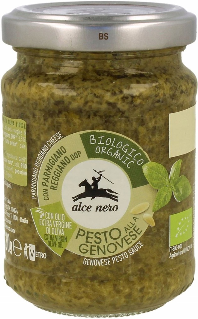 Pesto Genovese (Sos Bazyliowy) Bio 130 g - Alce Ne