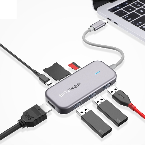 Купить Концентратор Blitzwolf BW-TH5 USB-C, 3 адаптера USB 3.0, 7 в 1: отзывы, фото, характеристики в интерне-магазине Aredi.ru