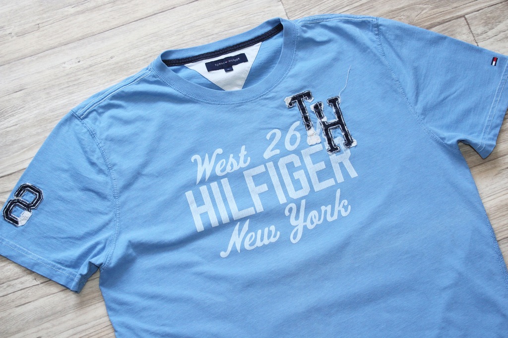 Bluzka koszulka Tommy Hilfiger XL logowana bdb