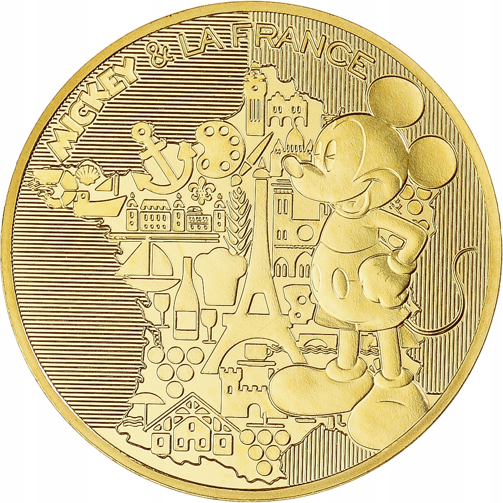 Francja, Monnaie de Paris, 200 Euro, Mickey & la F