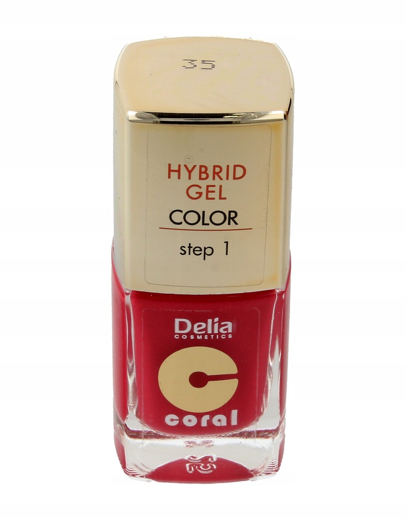 Delia Coral lakier Hybrid Gel 35 czerwony koralowy