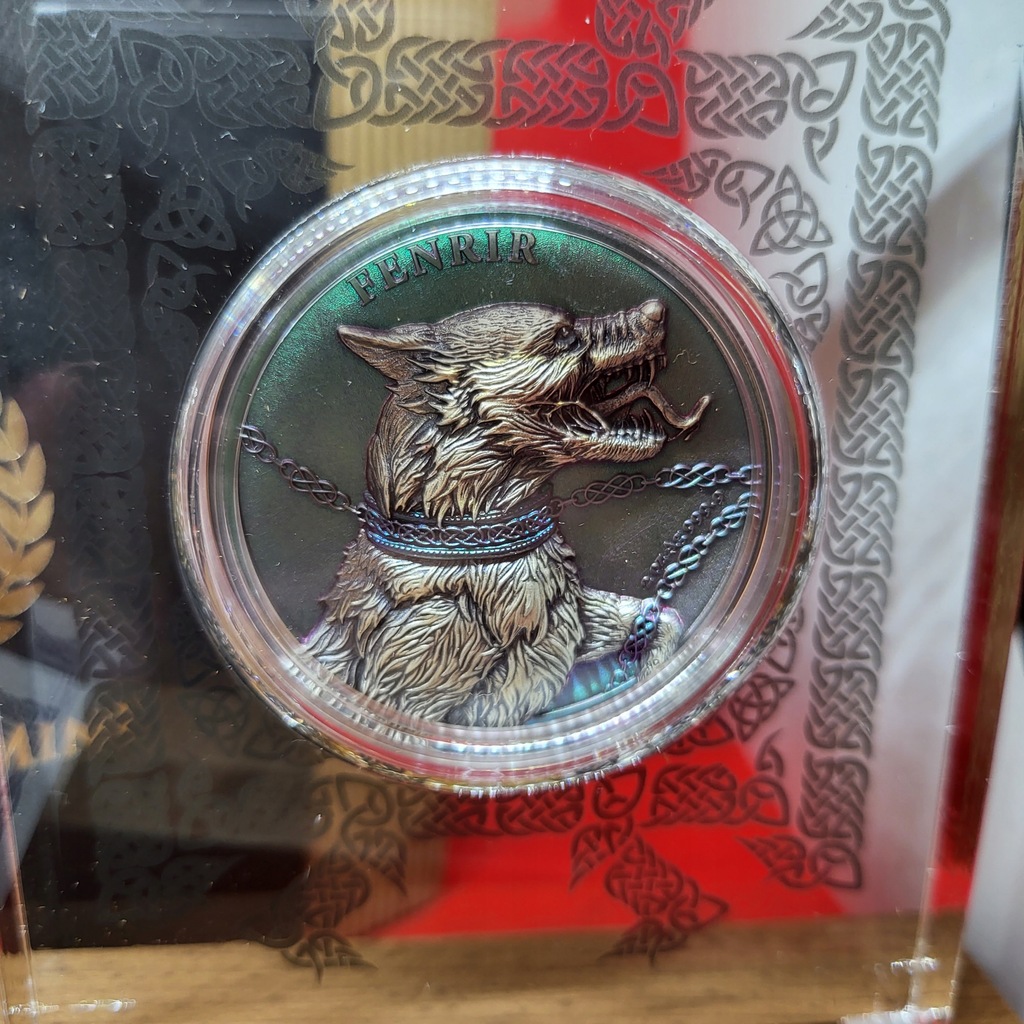 Fenrir Germania Beasts 2 oz srebra 2022 Double High Relief +Latarka