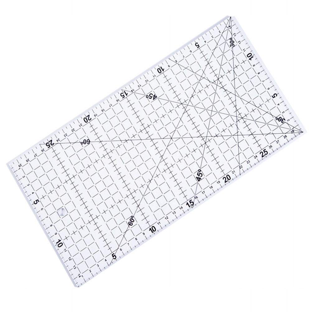 Akrylowa kwadratowa linijka Dokładna skala Cienkie