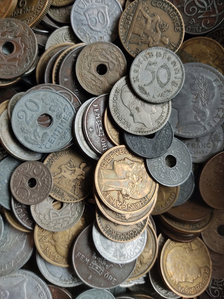 Monety mix Europa przedwojenna i stara 0,5 kg