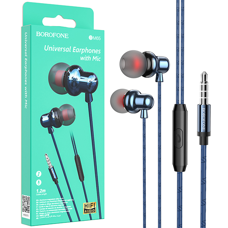 Słuchawki Przewodowe Dokanałowe Borofone Bm656