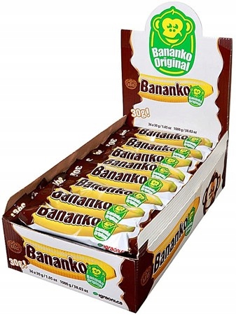 Batonik Kras Bananko w czekoladzie 30g