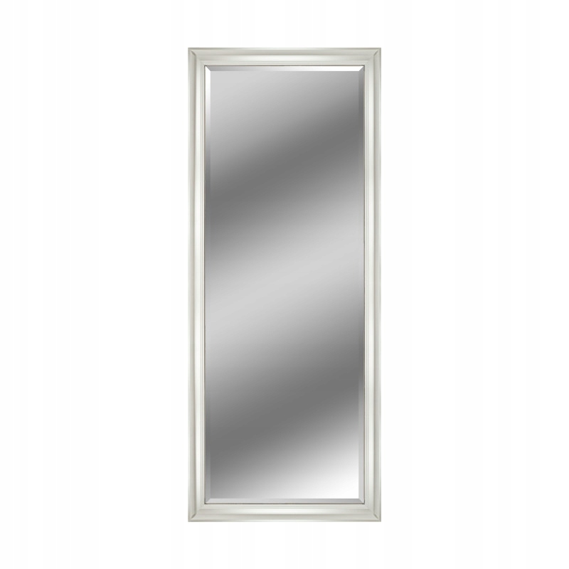 Lustro fazowane w ramie białej ELSA 60 x 150 cm