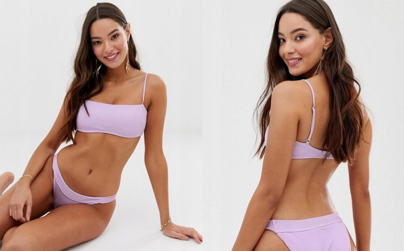 D32U030 BIKINI GÓRA PRĄŻKI TOP HOLLISTER S