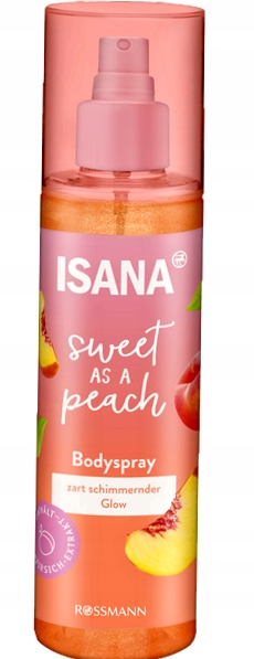 Isana Glitzer spray do ciała brzoskwinia połysk,