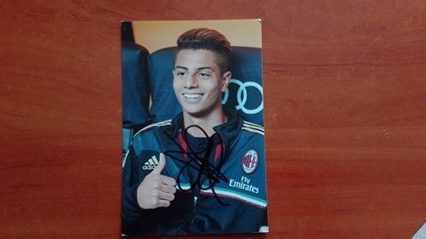 Hachim Mastour  AC Milan Autograf