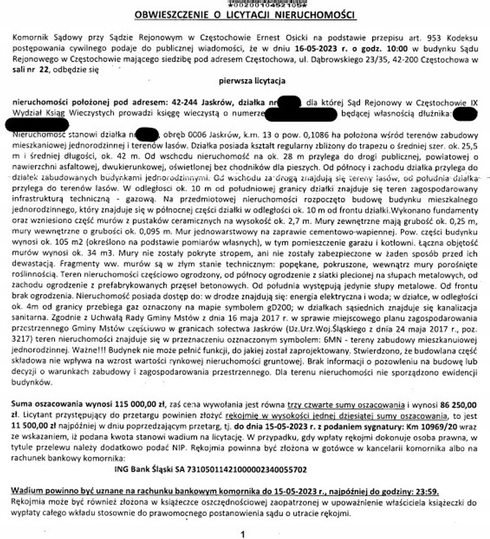 Dom, Jaskrów, Mstów (gm.), 105 m²