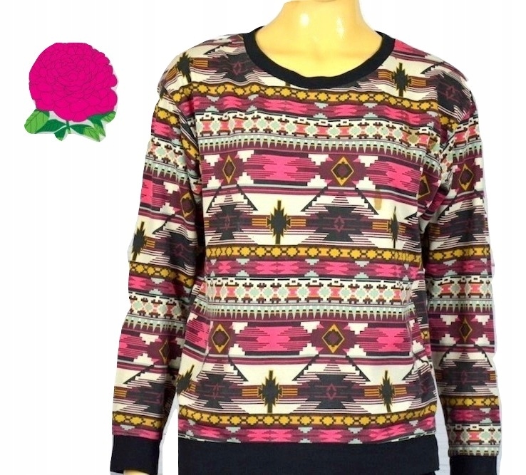 Bluza azteckie wzory bawełna boho hippie S M 36 38