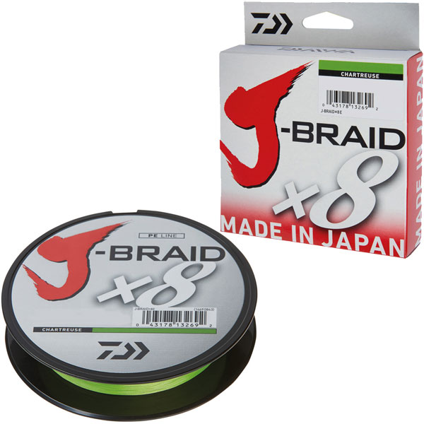 DAIWA J-BRAID X8 CHARTREUSE - 0.06 MM 150 M