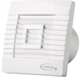 airRoxy Wentylator ścienny 100mm 15W z żaluzją grawitacyjną, czujnik ruchu