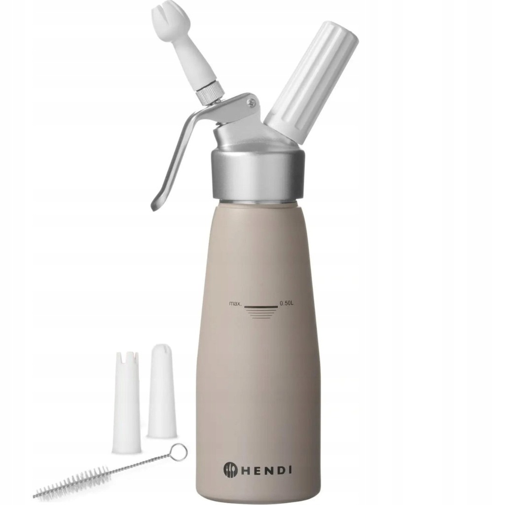SYFON DO BITEJ ŚMIETANY TAUPE 0,5 L - HENDI 975893