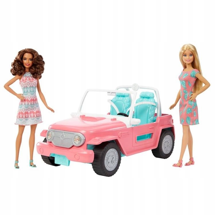 Oryginalana Terenówka Barbie + 2 lalki GRATIS