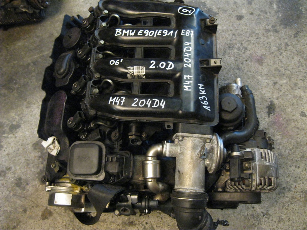 SILNIK M47 204D4 2.0 D 163KM BMW E90 E91 KOMPLETNY