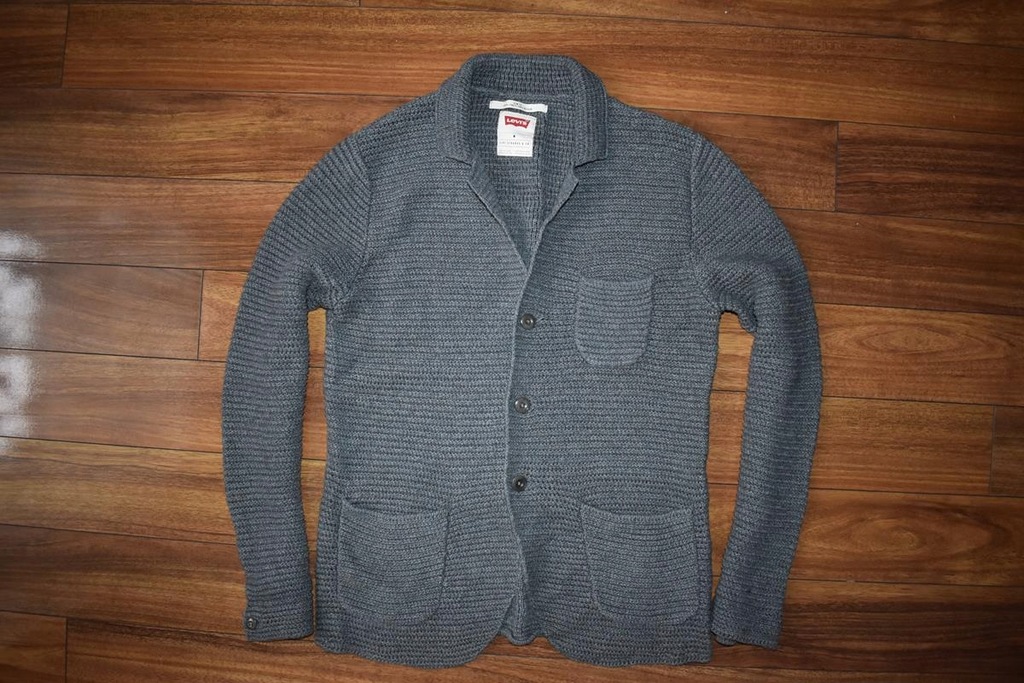 LEVIS Slim Fit Sweter Kardigan Męski S / M