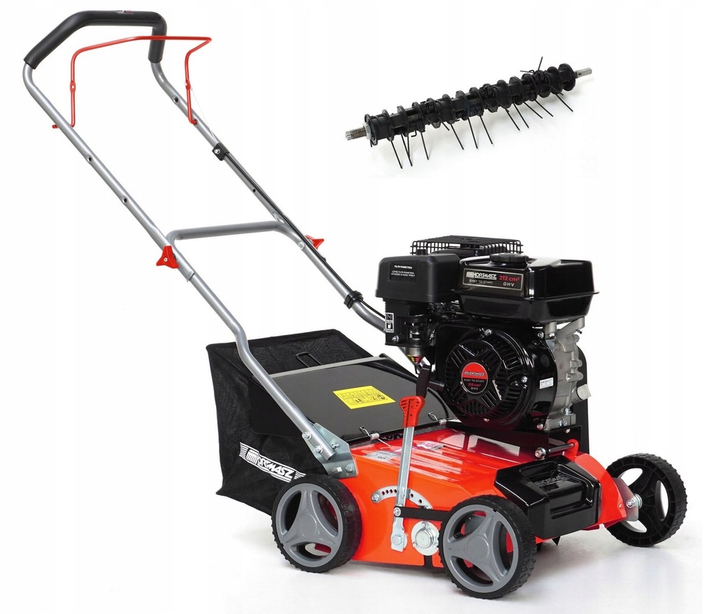 Wertykulator AERATOR Spalinowy do trawy HORTMASZ 212 cm3 40cm 2w1 2 Wałki
