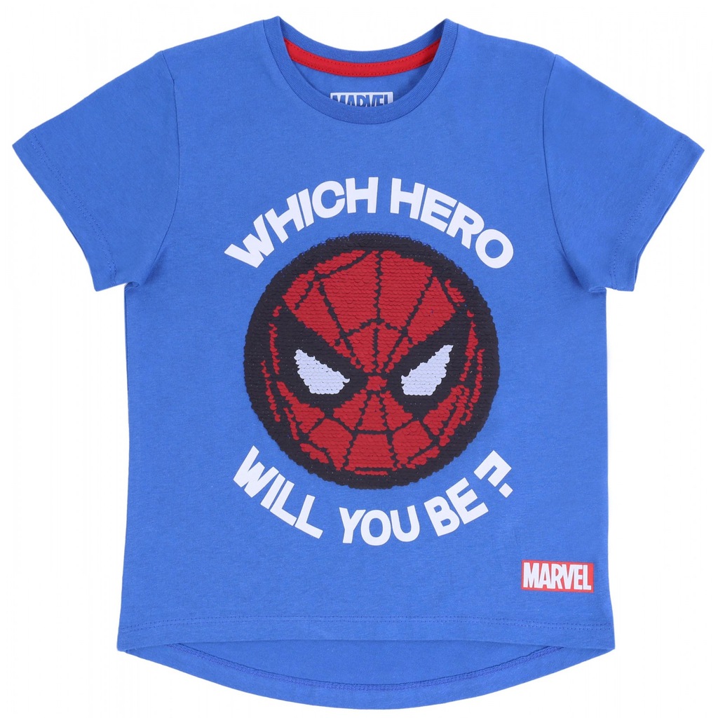 Niebieska koszulka Spiderman, Hulk MARVEL 5-6 lat
