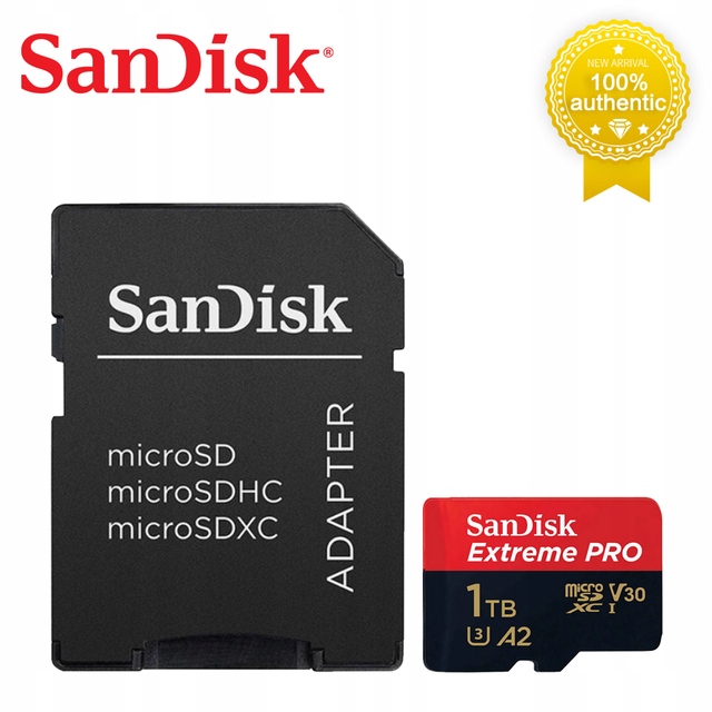 1TB U3 4K SanDisk Extreme Pro Flash karta 128GB ka