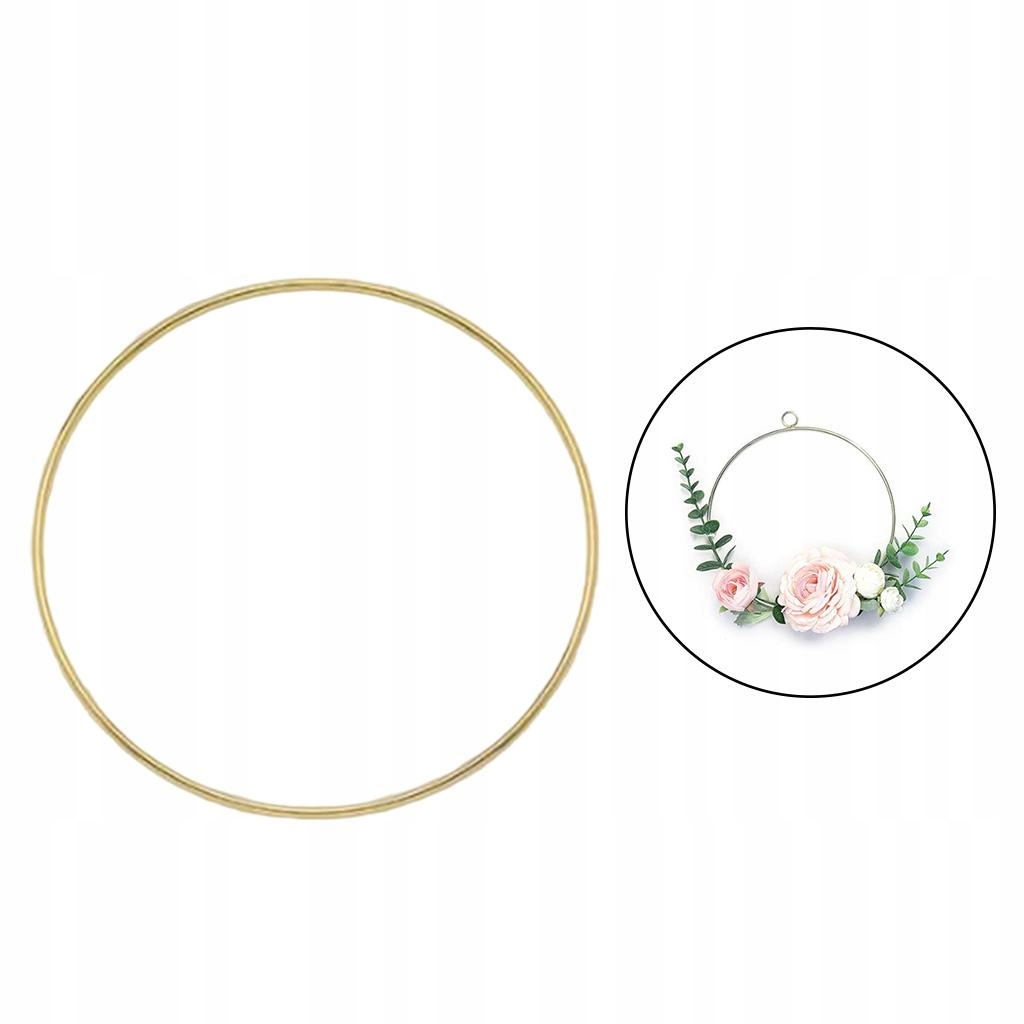 Large Metal Hoop Wreath Macrame Gold Rings for DIY Christmas Wedding 12cm