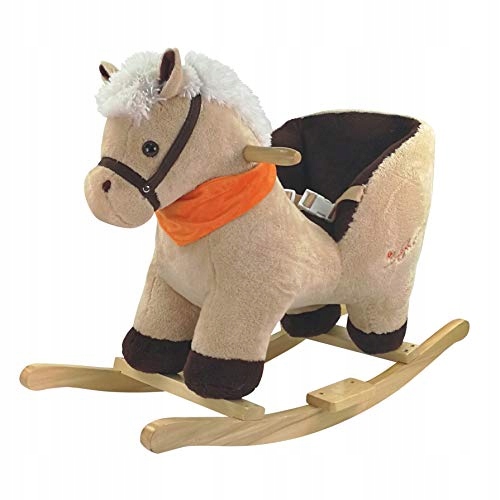 BIECO 74000422 - Plush rocking animal horse pompom