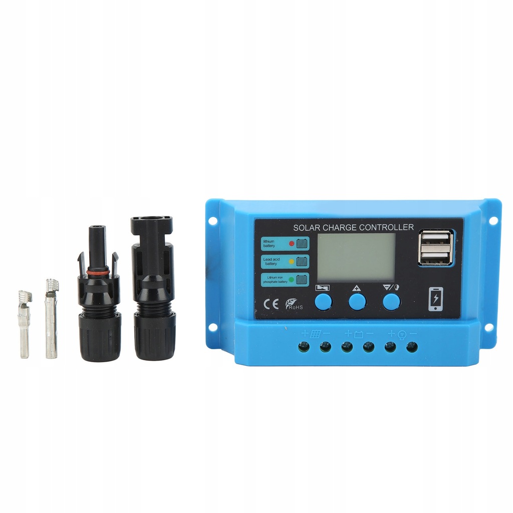 12V 24V Solar Panel Controller LCD Display Photovoltaic Charge Control