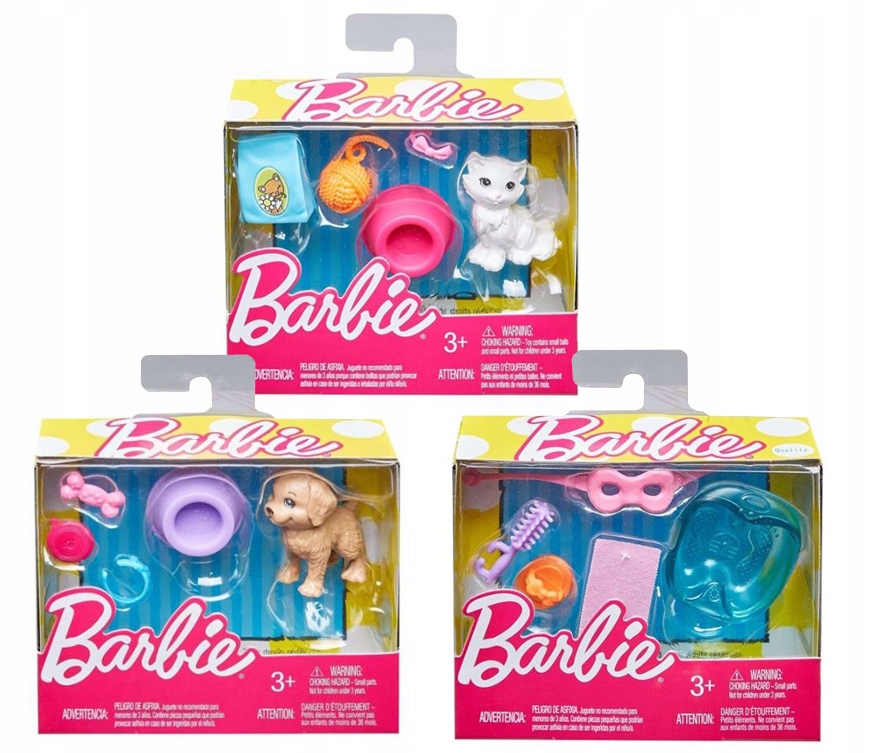 Mattel BARBIE AKCESORIA Dla LALKI 5 Zestawów