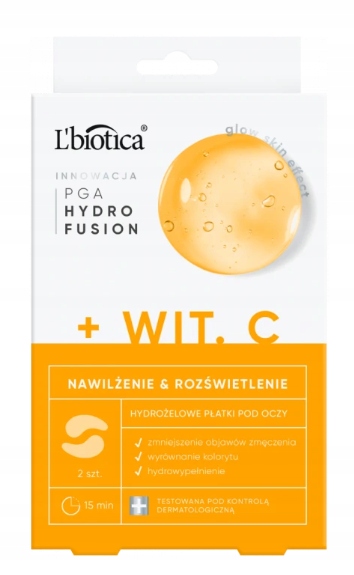 L'biotica Hydro Fusion hydrożelowe płatki pod oczy z wit. C 2 szt.