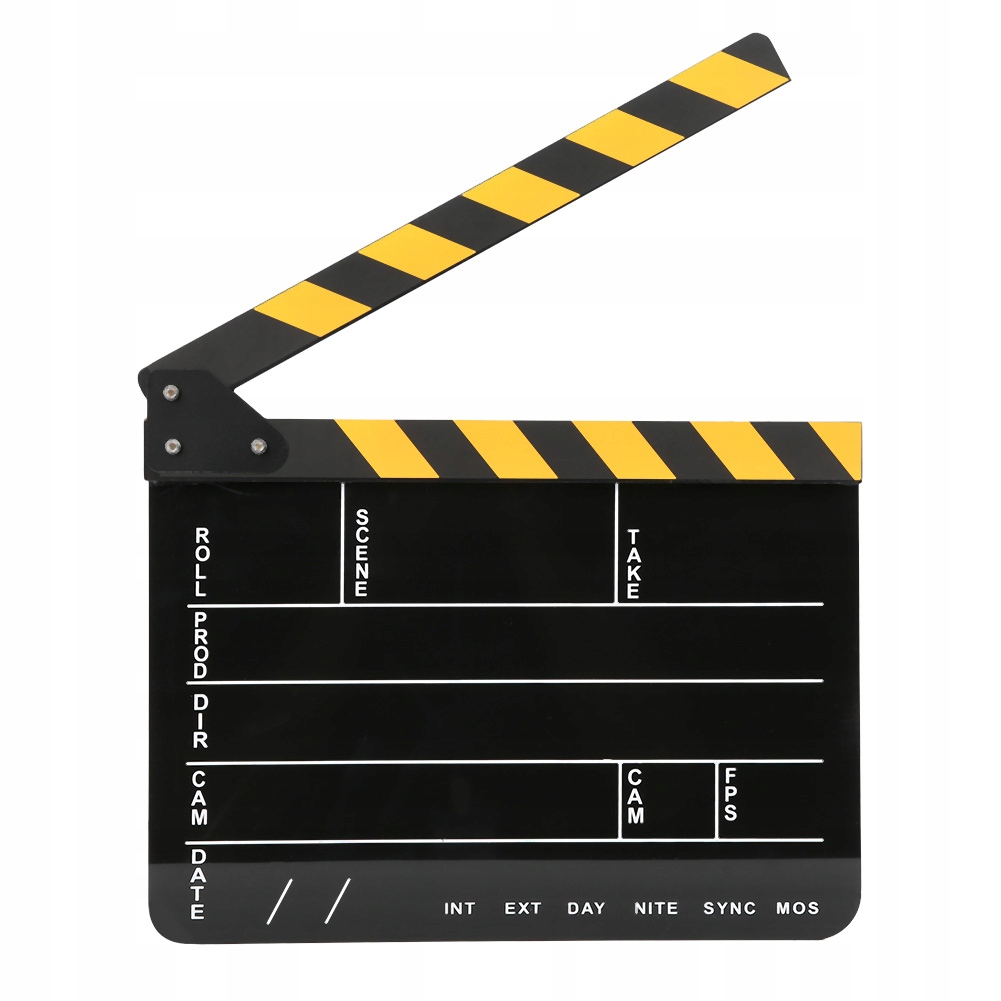 30x25CM akrylowa klapa profesjonalny film filmowy akcja Clapper ID