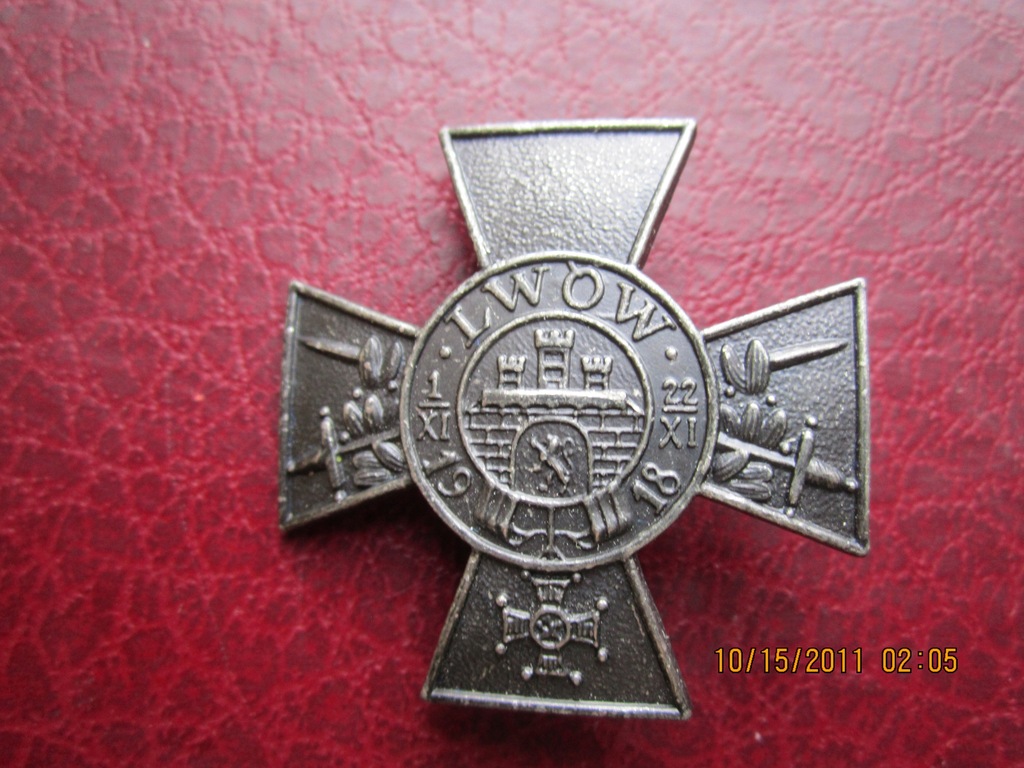 Replika Krzyż Obrony Lwowa z Mieczam 1918r.