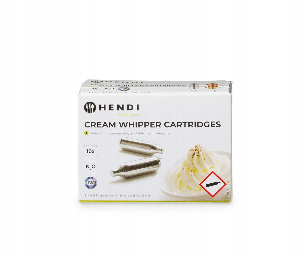 Naboje do syfonu do bitej śmietany, HENDI, 10 szt