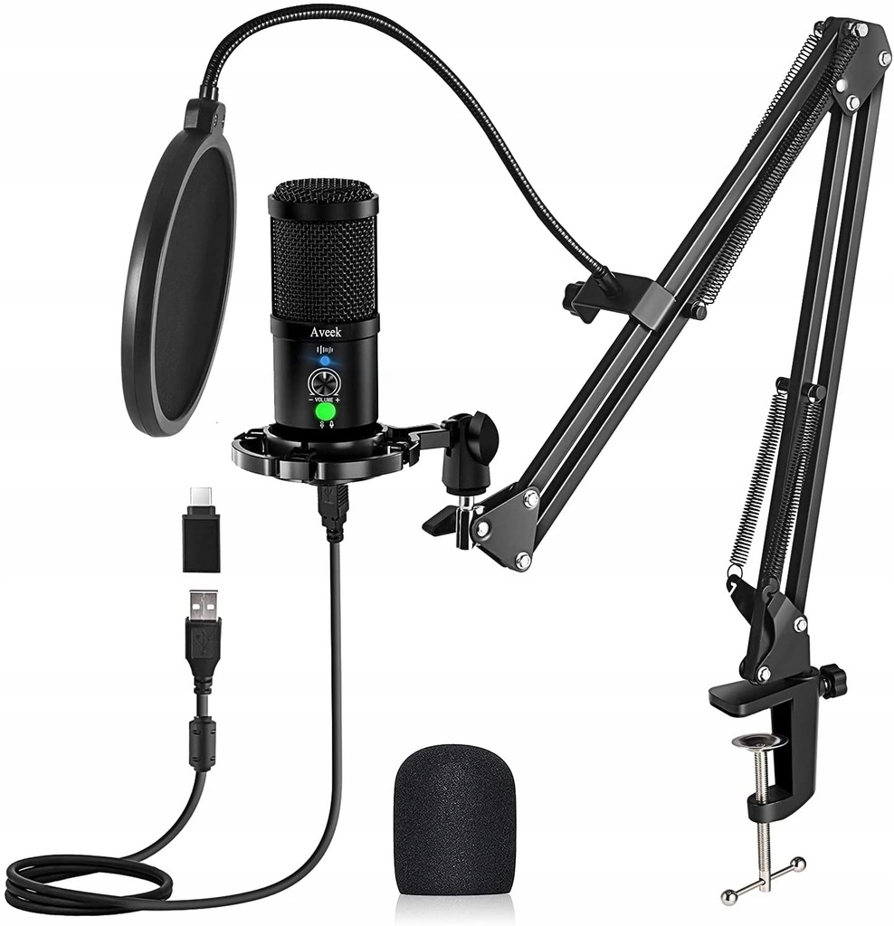 Mikrofon pojemnościowy Aveek BM-66 USB