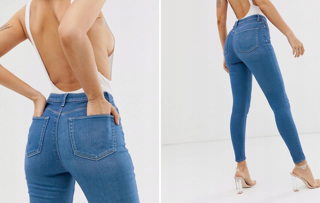 I008D25 SPODNIE RURKI JEANSY SKINNY W26 L30