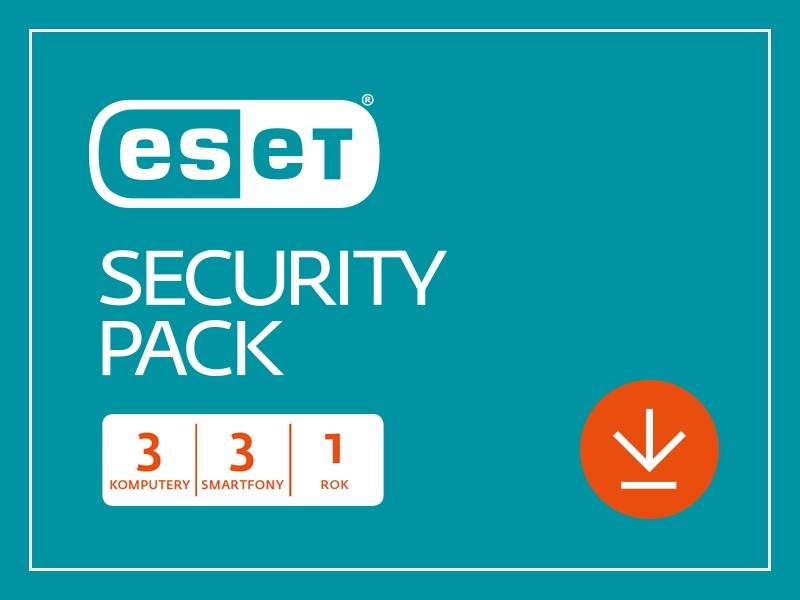 ESET Secur.Pack ESD Kon 3PC+3Sm 2Y ESP-K-2Y-6D