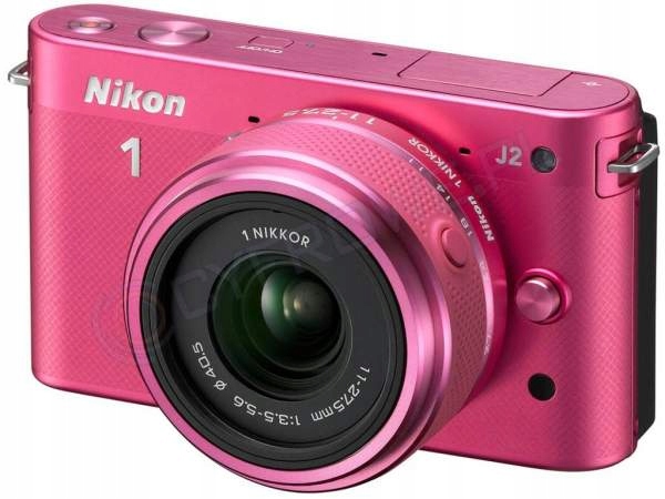 Różowy aparat NIKON 1 J2 10.1Mpx + 11-27.5mm ED + 32GB # Pełna FV