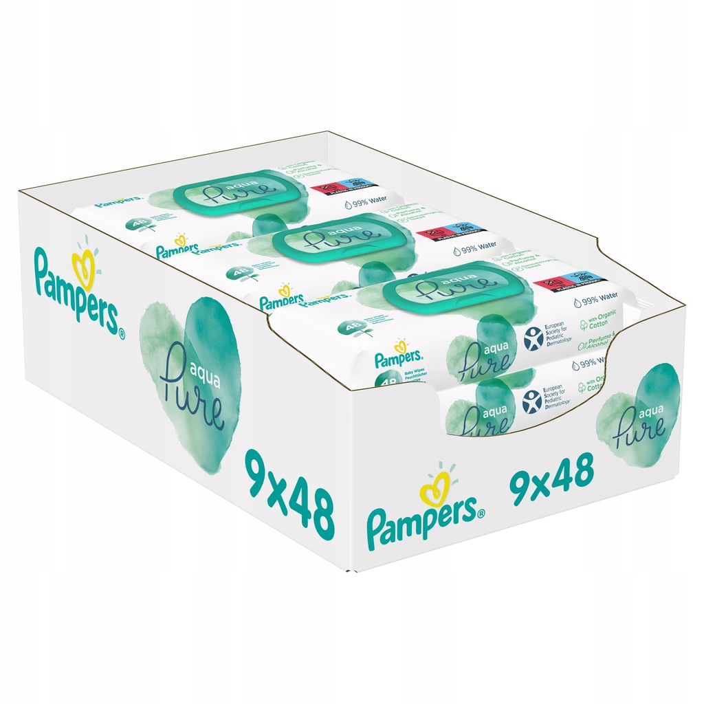 Купить Салфетки Pampers Aqua Pure 9 x 48 шт.: отзывы, фото, характеристики в интерне-магазине Aredi.ru