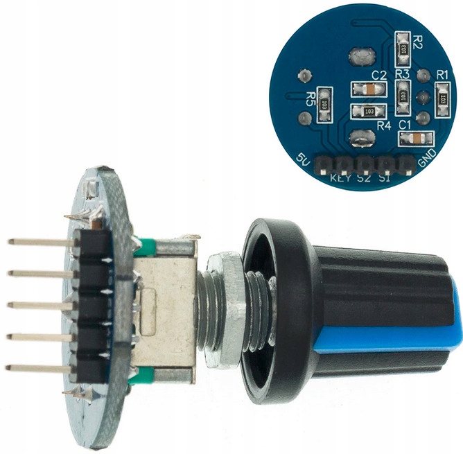 Moduł enkoder obrotowy 20 c. z przyciskiem klikany