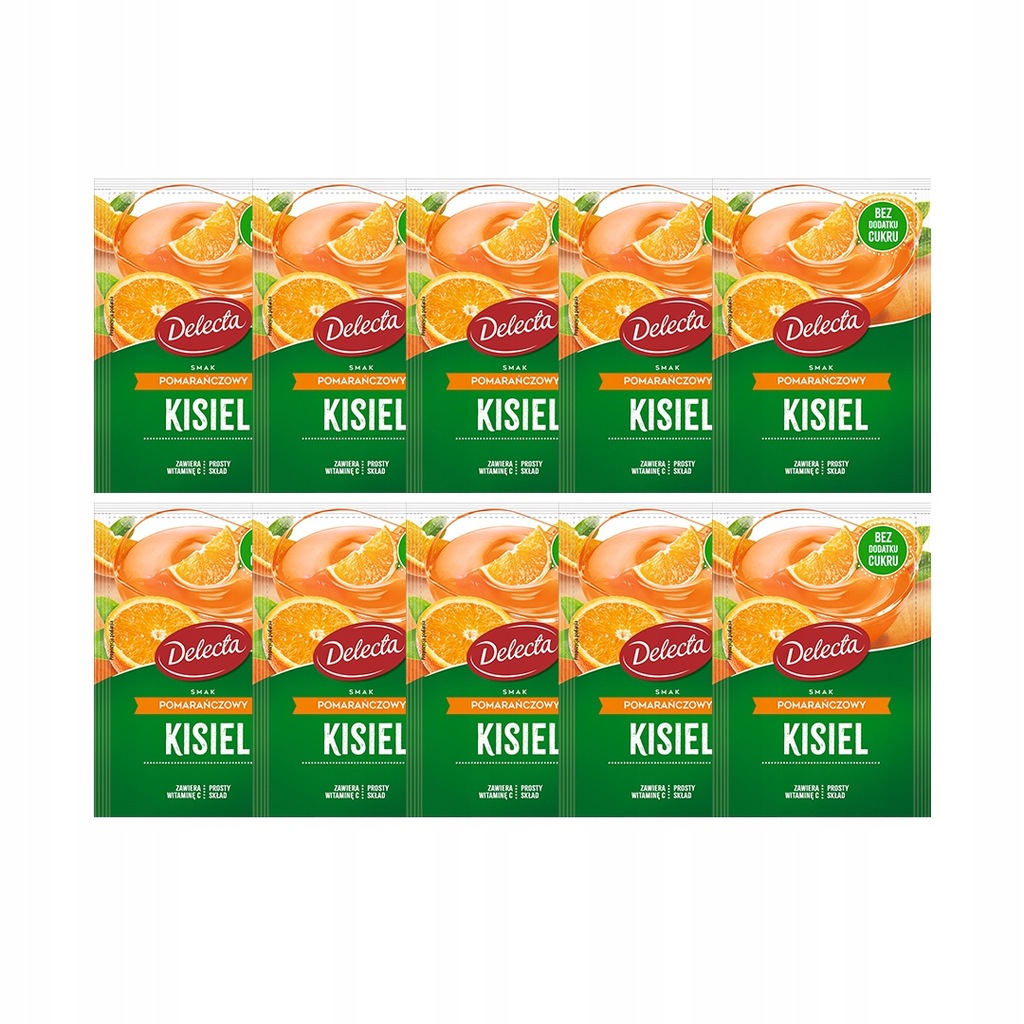 Delecta Kisiel smak pomarańczowy 10x38g