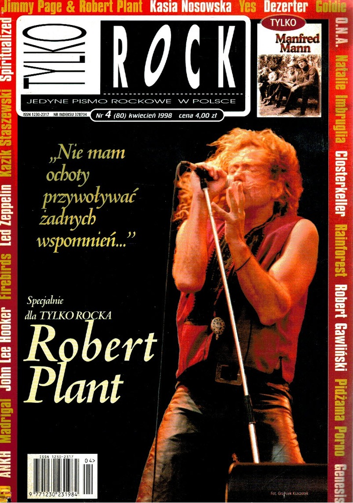 Tylko Rock nr 4 (80) 1998 Robert Plant