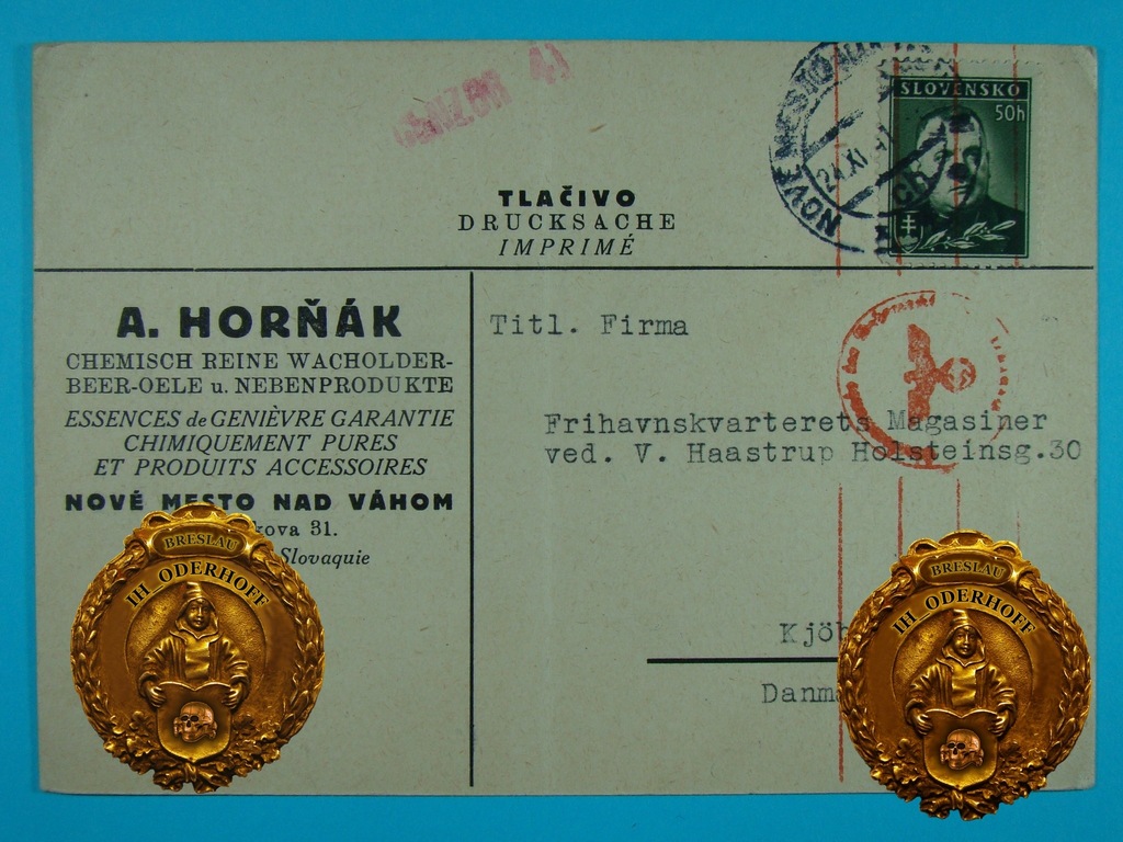 1941 Slovensko Firma+Cenzura WH H5835