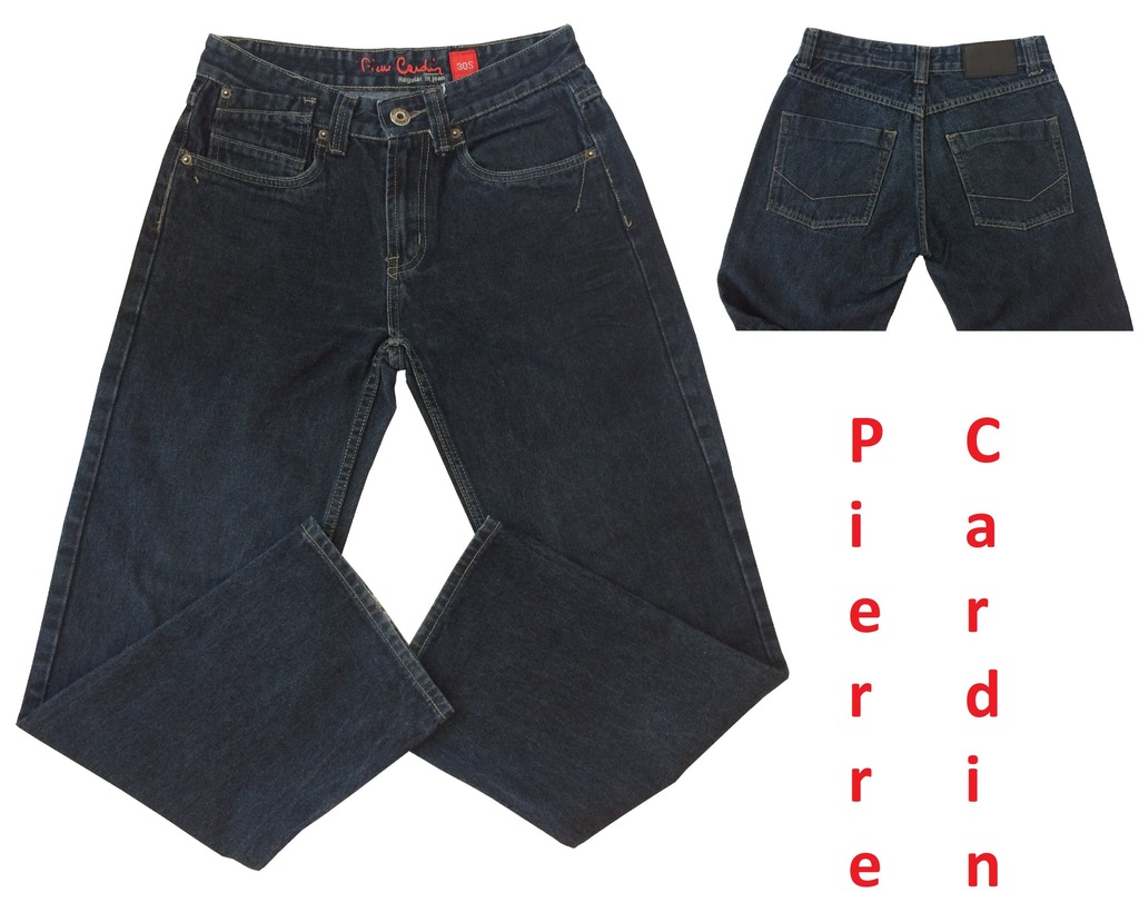 PIERRE CARDIN spodnie męskie ciemny jeans 30