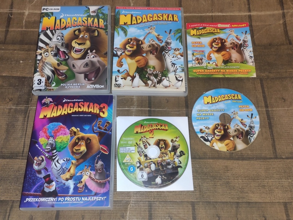 MADAGASKAR+FILM MADAGASKAR 1, 2 i 3+PŁYTA PL PC - 12057446719