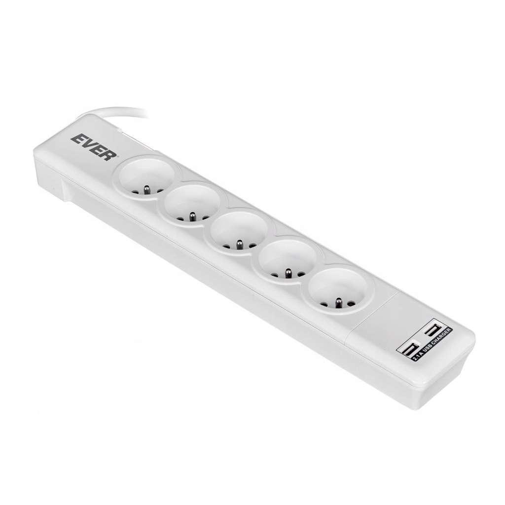 Listwa przeciwprzepięciowa Ever ELITE T/LZ11-ELI015/0000 (2 x USB, 5 x UTE;